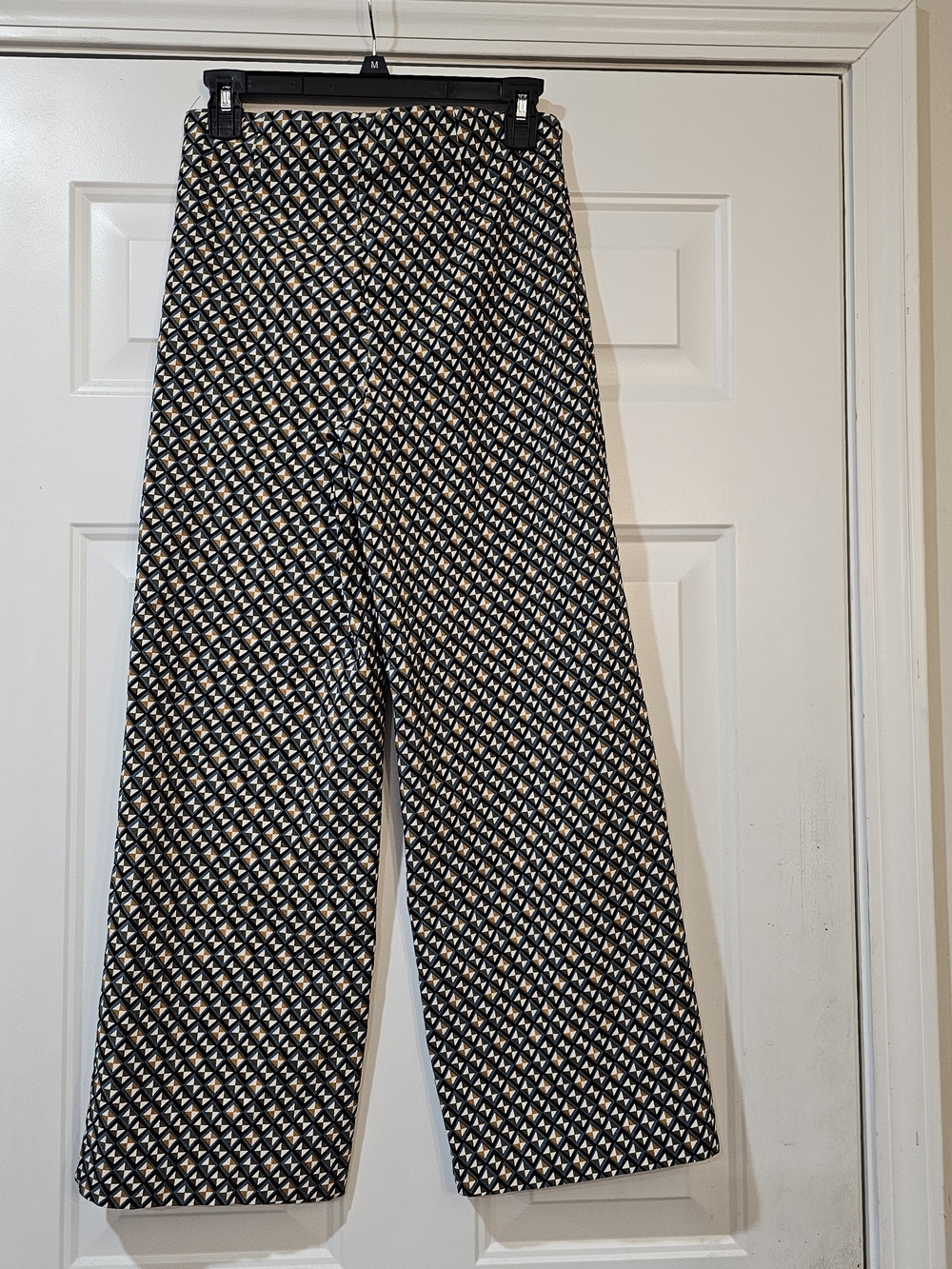 Haver & Blair Wide Leg Patterned Women’s Pants - Black & Cream Size Medium{Bx20}